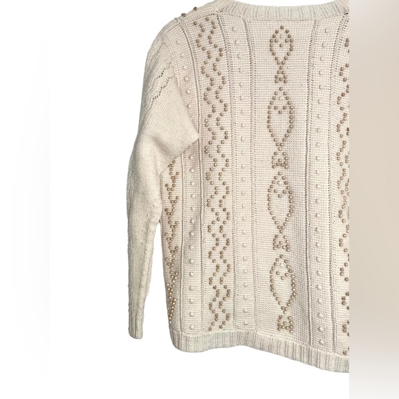 Beaded Cream Cardigan - Picture 6 of 6